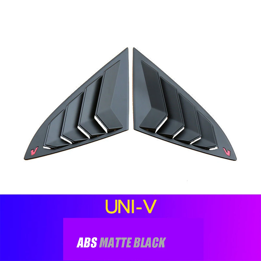 For Changan UNIV UNI-V 2022-2024 Accessories Car Rear Spoiler Wing Side Window Triangle Shutters Trim Louver Cover Carbon Trim