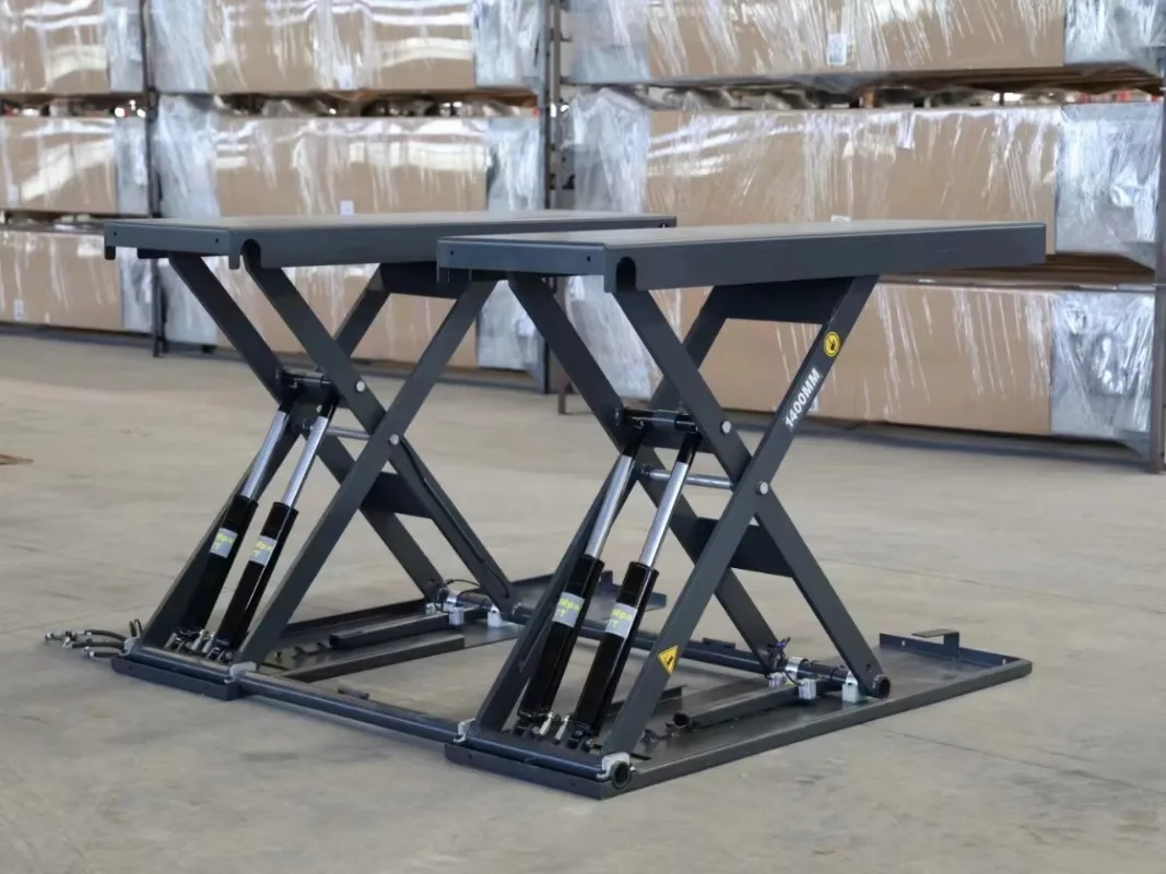 Portable Electric Scissor Lift Hydraulic Garage Car Jack with Mid-Position CE Certified Lifting Capacity 4000kg