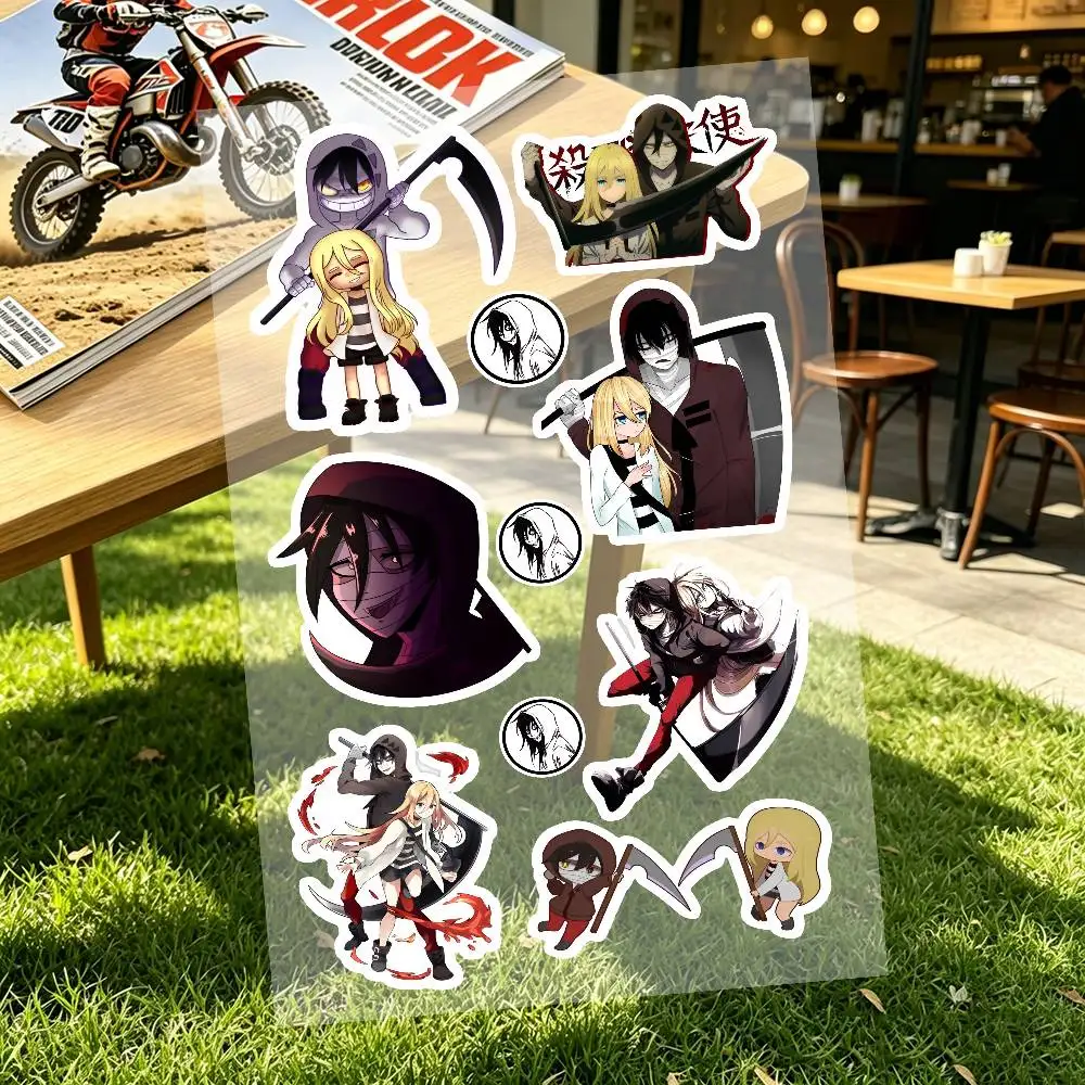 Angels Of Death Anime Custom Motorcycle Sticker Kit Reflective Decal Set For Helmet Tank Fairing Body Graphics