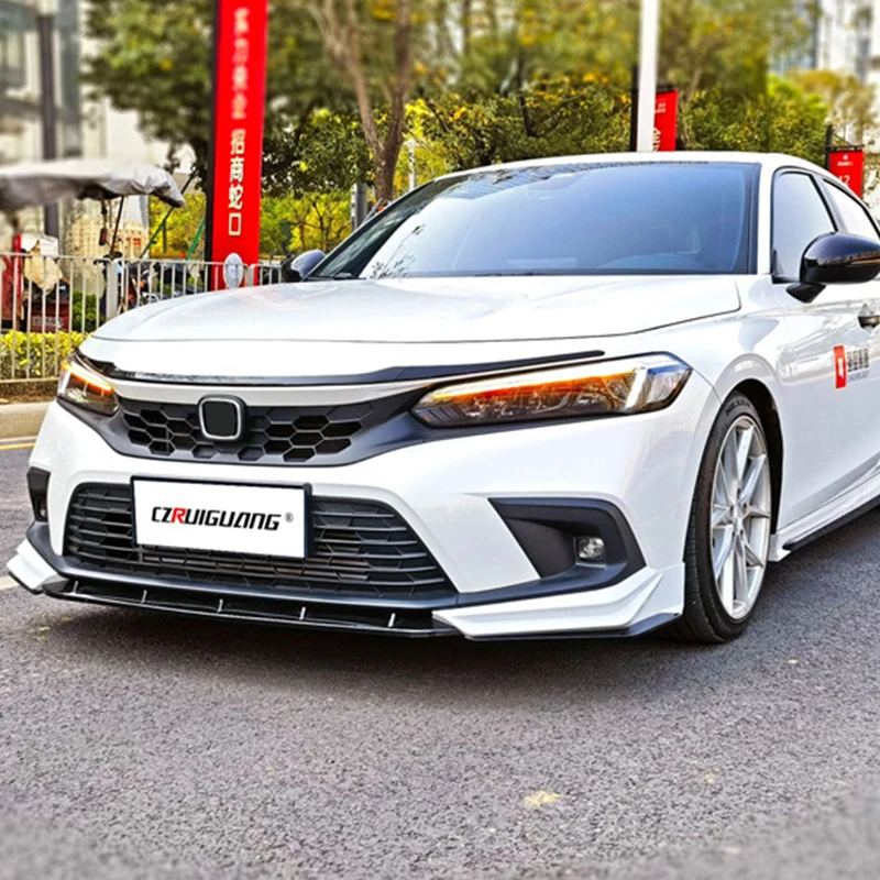 

Автомобильный передний сплиттер для губ, 3 шт., диффузор, Новый Honda Civic Sedan/Hatchback, аксессуары для защиты от столкновений, комплект кузова 2022 2023 года