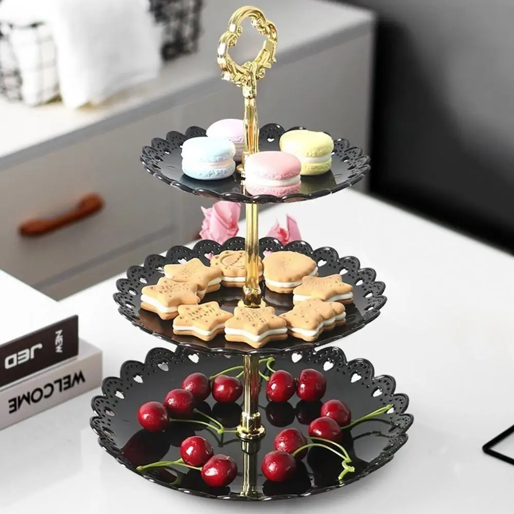 Cake Stand European Afternoon Tea Fruit Snack 1/3 Tier Party Tray Plate Decor Shelf Cupcake Dessert Tablewar  Wedding Dishes