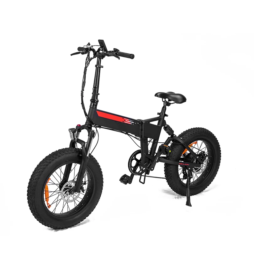 20 inch  Tire 48V 250W 10AH Lithium Battery Disc Brake 7 Speed Adult eBike Snow LCD Display LED Light Electric Bike Folding