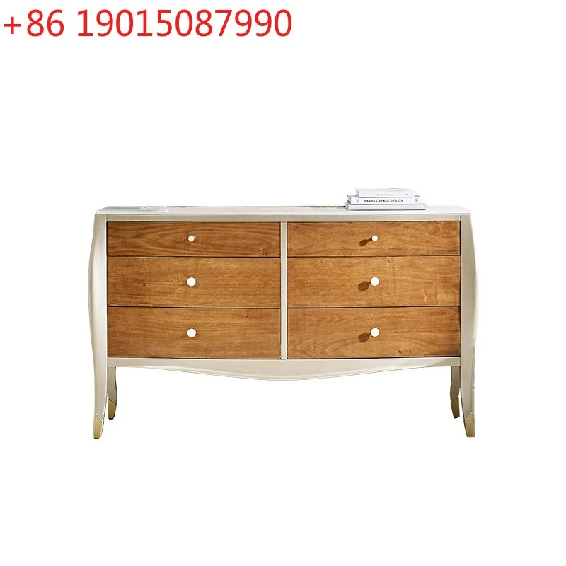 

American all solid wood floor cabinet European living room wine cabinet dining side cabinet