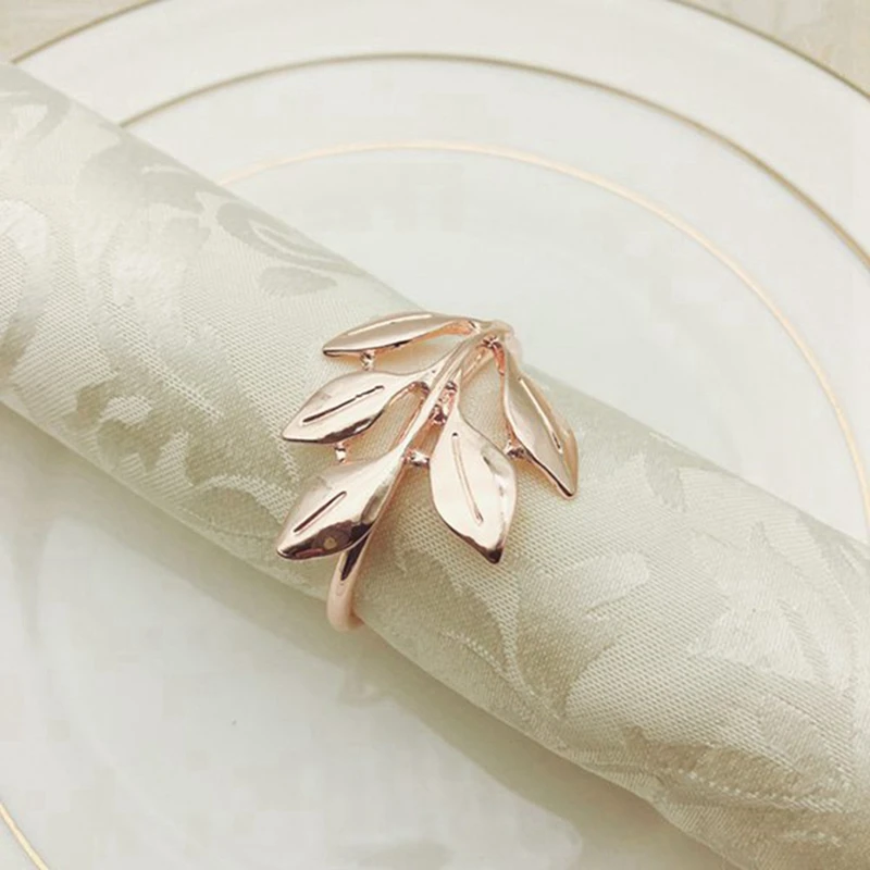 18 Pcs Napkin Ring,Leaf Napkin Set,Napkin Ring Napkin Holder Decoration,Suitable For Christmas,Holiday