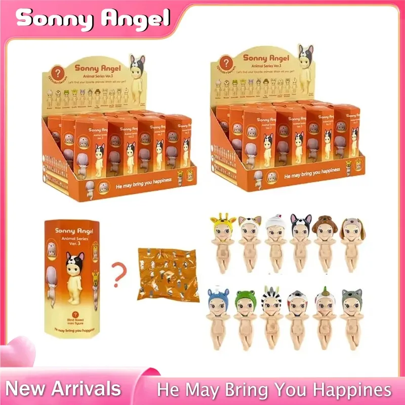 

Sonny Angel Lying Down Hippers Action Figures Cute Kawaii Mysterious Surprise Toy Anime Model Doll Children Christmas Blind Box