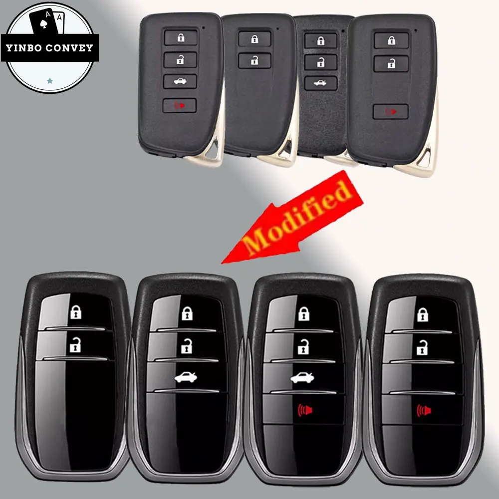 

YINBO- Modified Smart Remote Key Shell 2/3/4Buttons Upgraded Version Case With Blade For Lexus IS/GS/ES/RX/NX/LX