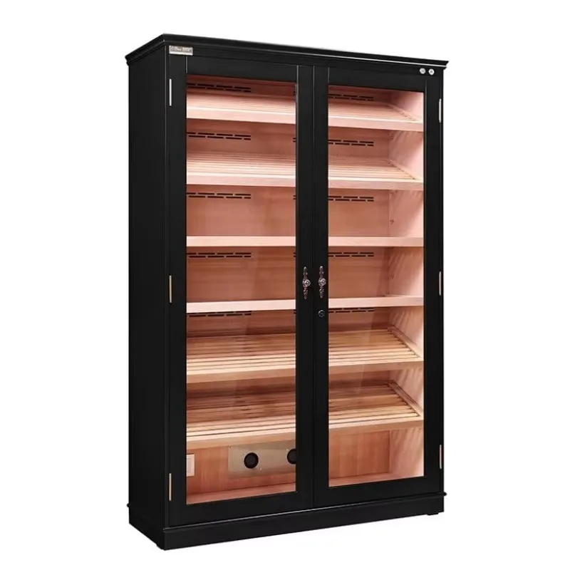 

Cigar Showcase Spanish Cedar Humidor Cigar Cabinet Wooden Cases Wooden Lighting Tobacco Display Cigar Shop Fitting