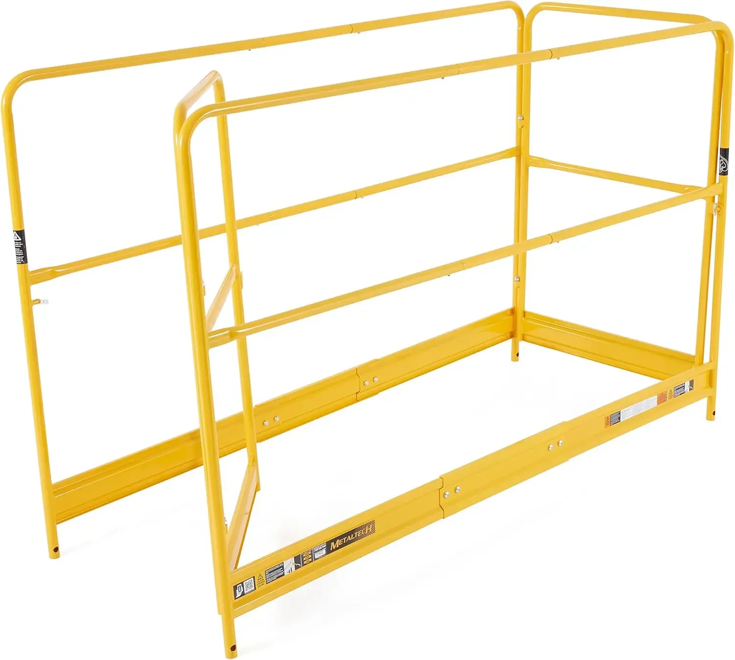 Versatile 6 Foot Metal Guardrails System Accessory Baker Style for Select Jobsite Series Scaffolding Platform with Non Slip Deck