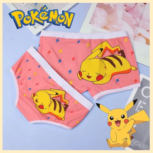 Conjunto de bragas de Pokemon Pikachu para hombre y mujer ropa interior de algodon puro con estampado de Anime Boxer nuevo AliExpress