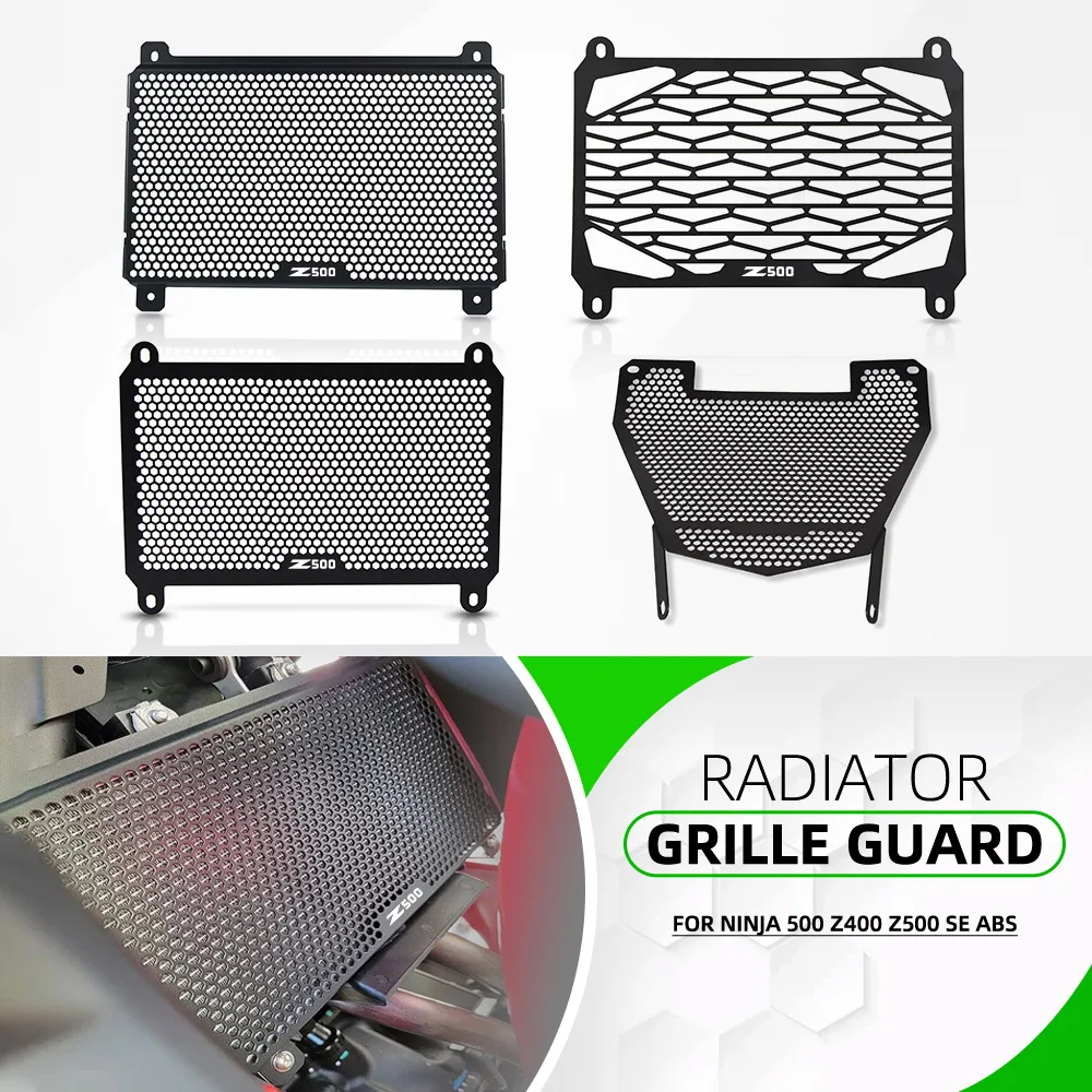 

FOR Kawasaki Ninja 500 Z400 Z500 SE ABS KRT Edition Radiator Guard Cover Oil Cooler Protection Eliminator 400 450 2018-2026
