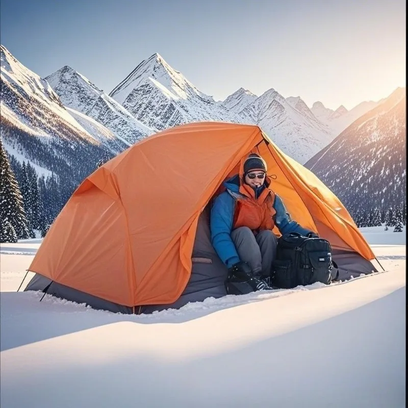 

Водонепроницаемая двухместная двухслойная палатка для кемпинга и ночевок, палатка для походов и отдыха на природе с полным комплектом аксессуаров