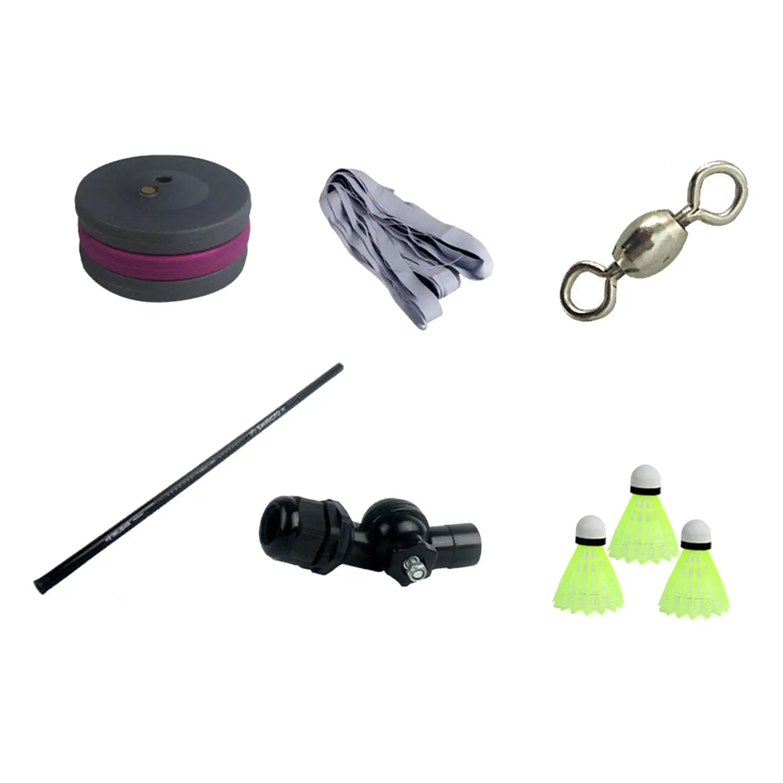 Badminton Training Tool Portable Single Player Kit with Height Adjust Rebound System for Efficient Indoor Outdoor Practice