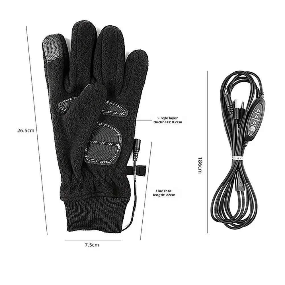 قفازات ساخنة USB شحن التزلج قفازات ركوب الدراجات للجنسين قفازات الشتاء الحرارية مع التدفئة دراجة نارية لمس قفازات دافئة