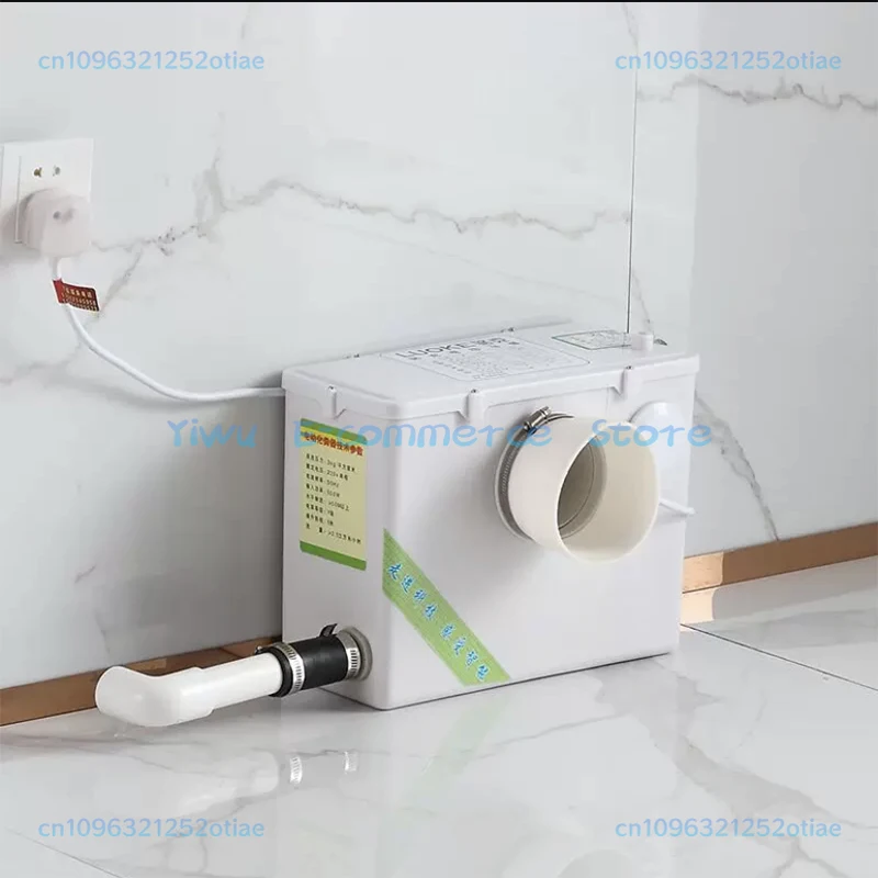 500W Sanitary Pulverizer Pump Automatic Treatment Crushed Bathtub Toilet Sink Electric Pulverizer Septic Tank Sewage Lifter BB
