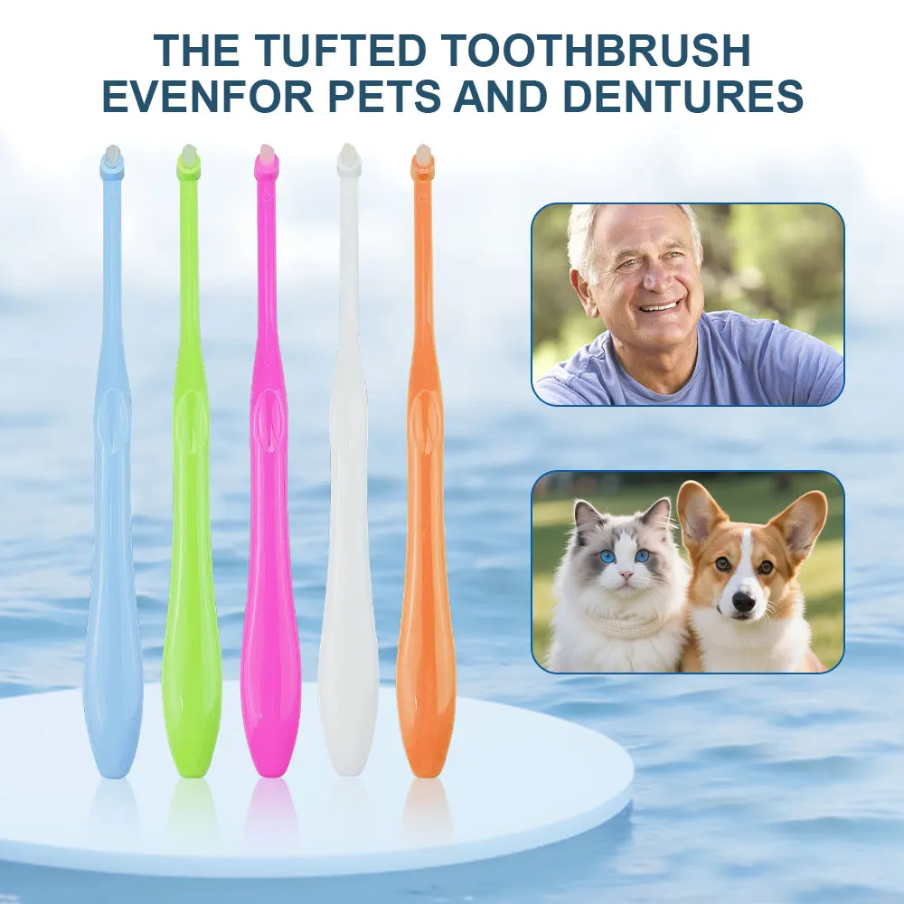 4pcs Tuft Toothbrush Tufted Brush End-Tuft Interspace Brush Soft Trim Toothbrush Single Tufted Toothbrush Interdental Oral Care