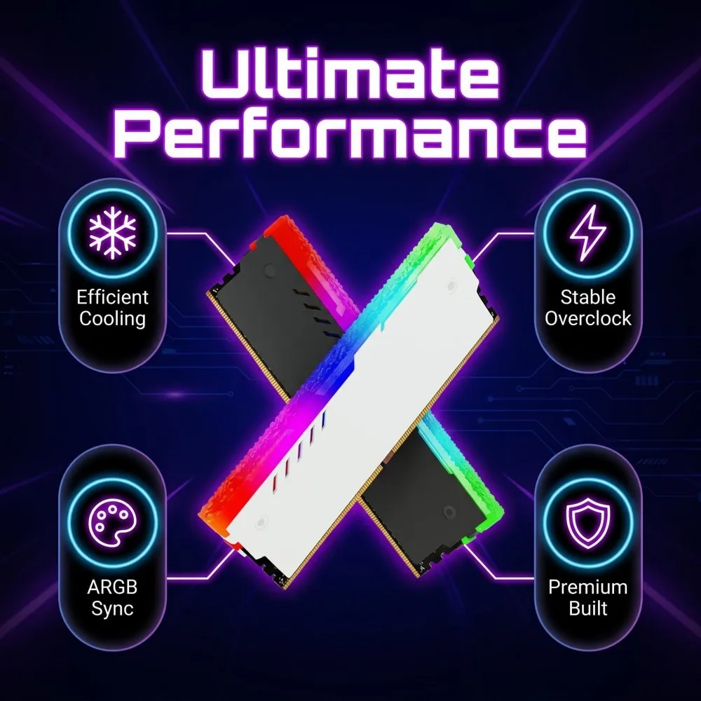 TISHRIC DDR5 DDR4 DDR3 DDR2 RAM Memory Radiator 5V 3PIN ARGB Desktop Computer Heatsink Cooling Vest With Thermal Conductive Pad