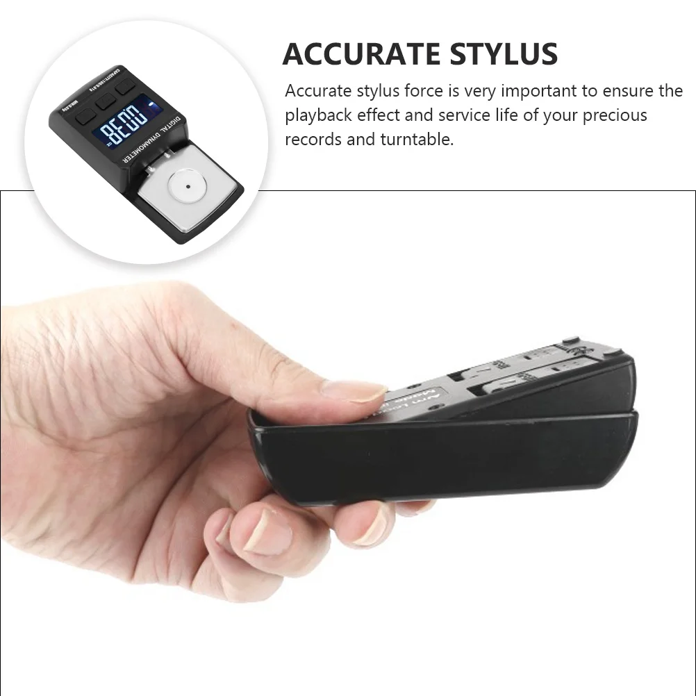

Digital Turntable Stylus Force Scale Needle Gauge Vinyl Record Accessories Black Large Screen Backlight Portable