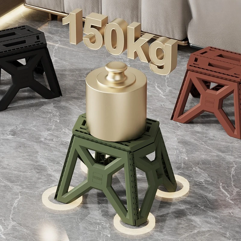Heavy Duty Foldable Plastic Stool– Portable Camping Seat & Fishing Stool