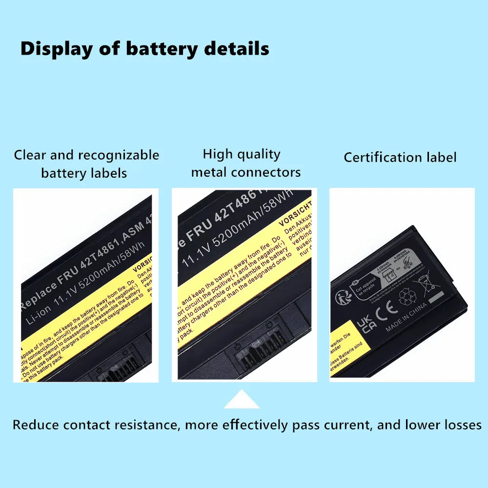 New Laptop Battery For Lenovo Thinkpad X220 X220I X220S 42T4861 42T4862 42T4863 42T4865 42T4866 42T4867 42T4875 42T4876 42T4901