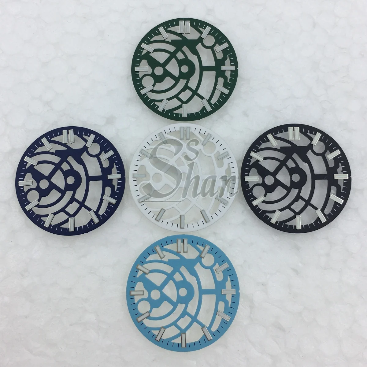 أسود أزرق أخضر أبيض الهاتفي 28.5 مللي متر ساعة الطلب صالح NH70 NH72 حركة الهيكل العظمي الجوف الهاتفي ل ساعة غواص الرجال الملحقات جزء