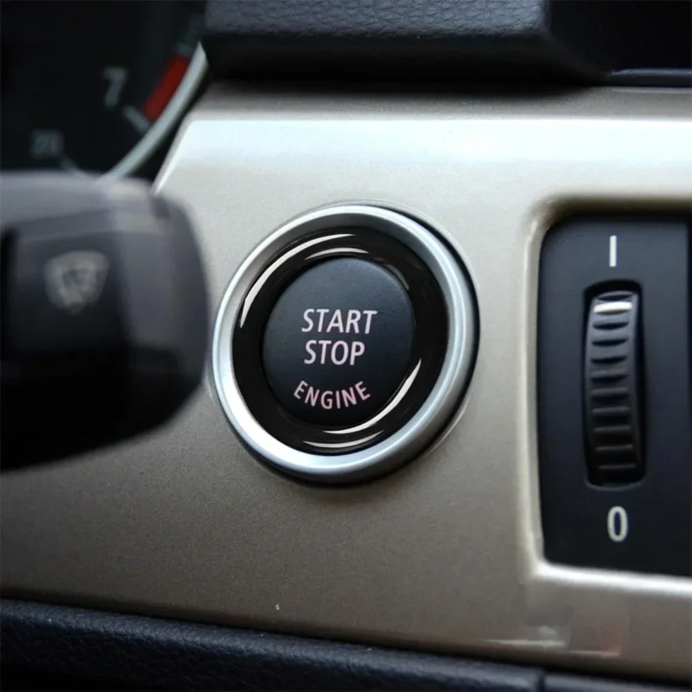 Motor de carro Start Stop Botão, Ignição Chave Círculo, Adesivo Trim, BMW Old Série 3, E90, E92, E93, Modificação Especial, O1e, 1Pc