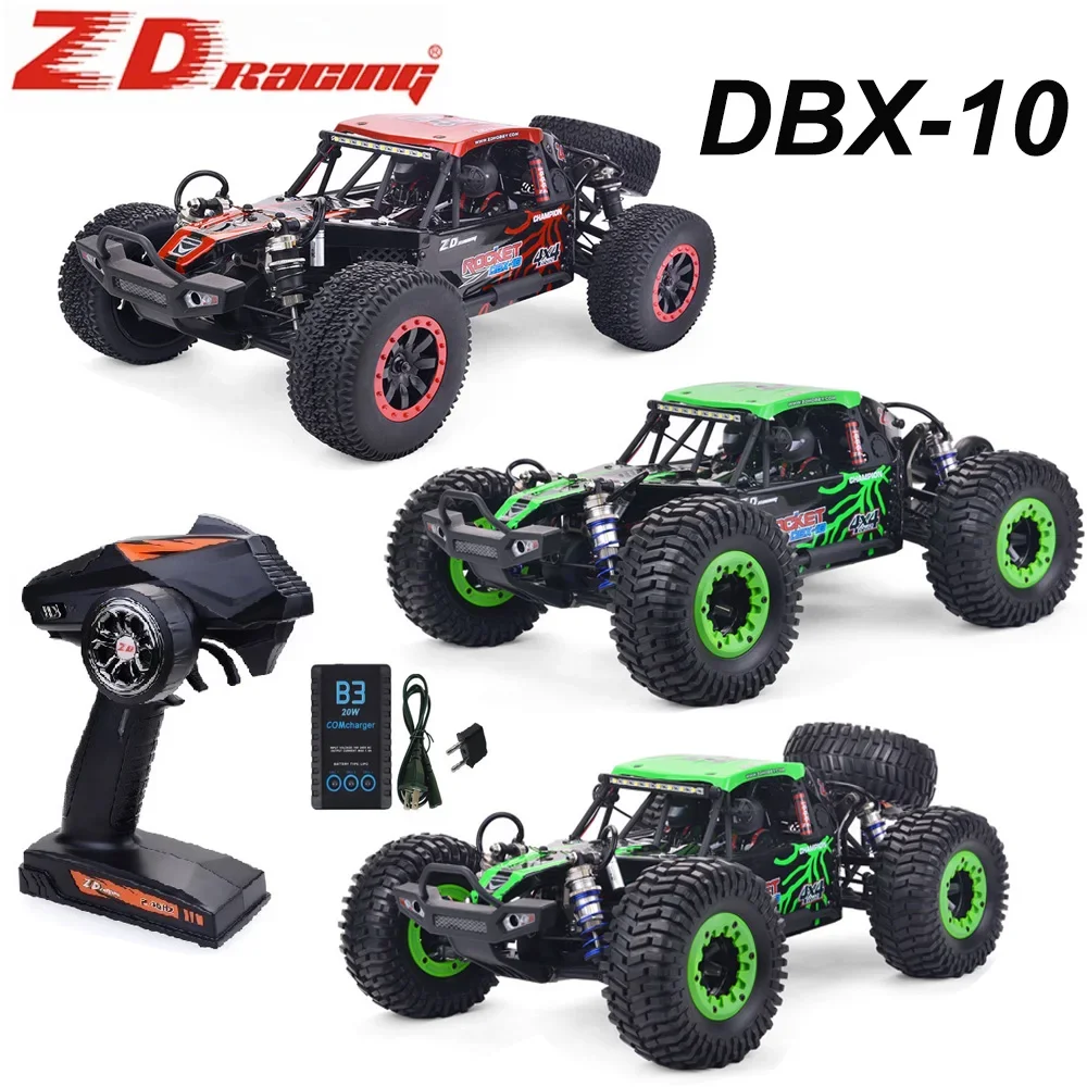 ZD Racing ROCKET DBX-10 1/10 RC Car Desert Truck 4WD RTR Remote Control Frame Off Road Buggy Brushless RC Vehicles