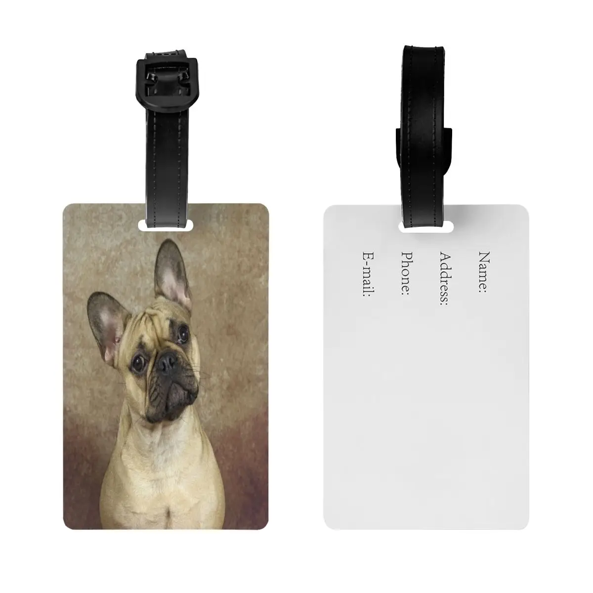 French Bulldog Luggage Tag for Suitcases Pet Dog Privacy Cover ID Label