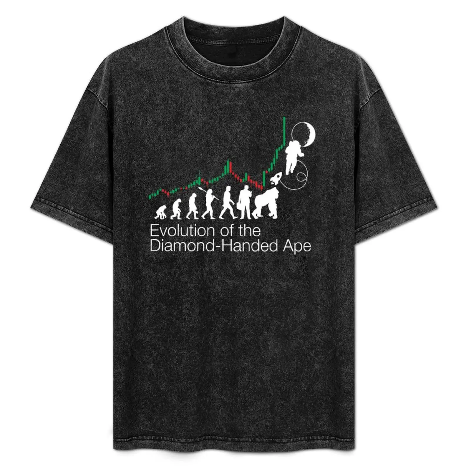 

Evolution of the Diamond Handed Ape Stock Investor T-Shirt Active Sports Short Sleeve Cotton Shirt
