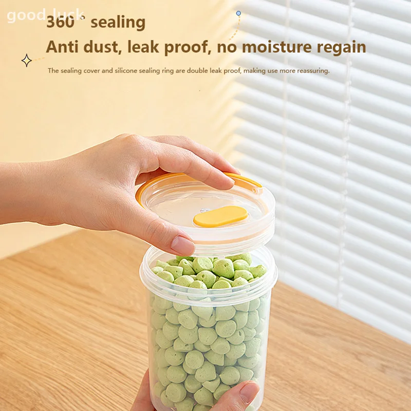 Frascos de almacenamiento sellados para alimentos, cereales portátiles, taza de leche de soja, clasificación transparente, cubo de comida para bebés, accesorios de cocina