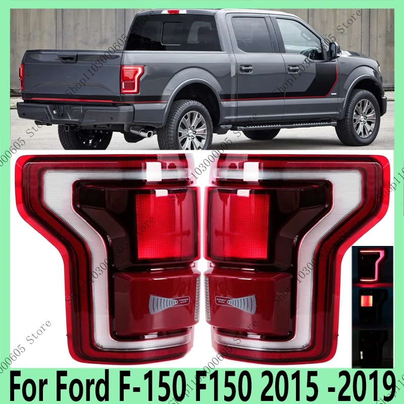 For Ford F-150 F150 2015 -2019 Auto Parts Rear Bumper Tail Light Assembly Rear Headlight Brake Light Turn Light HL3Z-13405-C