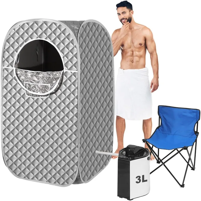 Portable Steam Sauna, Personal Sauna for Home,Steam Sauna,Sauna Box Sauna Tent with 3L Steamer, UV Atomization,