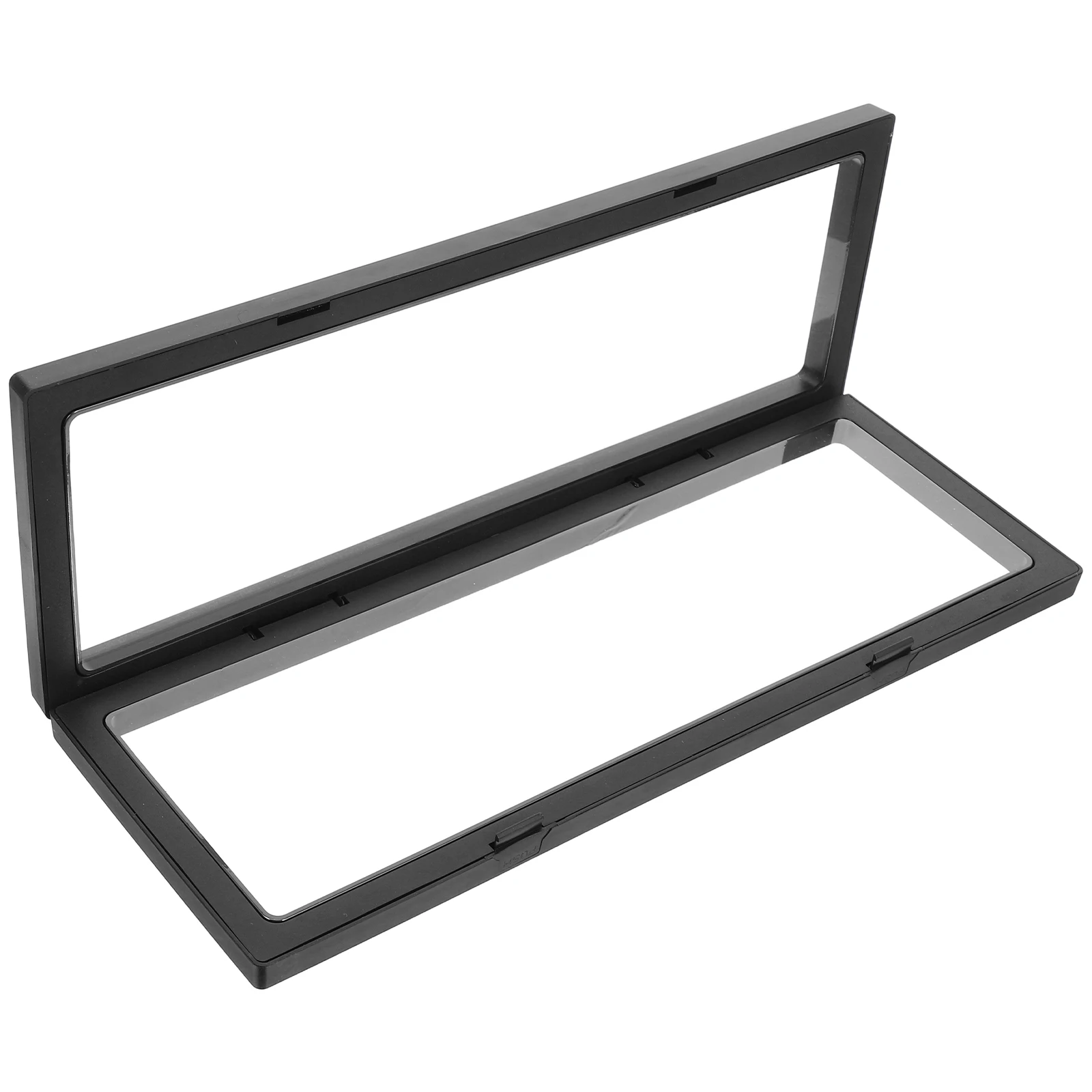 3Dフローティングフレーム透明ディスプレイボックス、ジュエリー、コイン、メダル、スタンプ用、11x30cm、ブラック、ポーカーチップ、スタンプ用3Dディスプレイケース