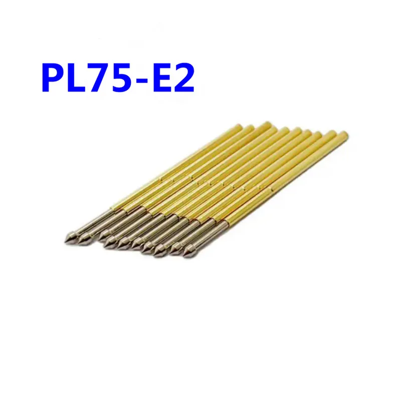 100PCS/pack Spring Test Pin PL75-E2 Conical Head Outer Diameter 1.02mm Length 33.35mm ICT Probe