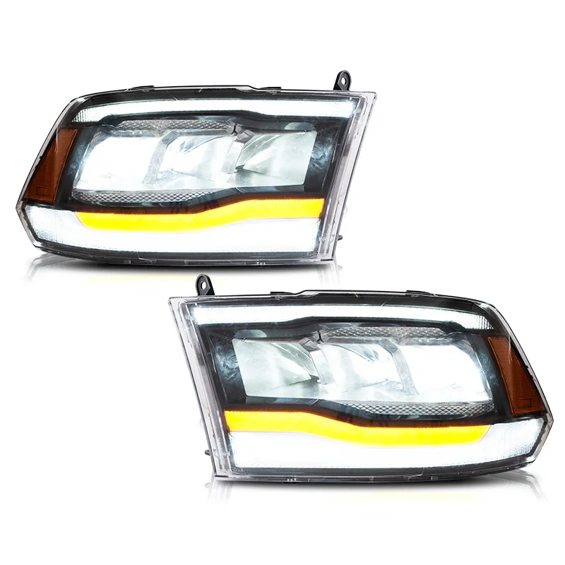 

Car LED Headlight Assembly Dynamic Streamer Turn Signal Blue DRL For Dodge Ram 1500/2500/3500 2009-2018/Ram 1500 CLASSIC 19-21