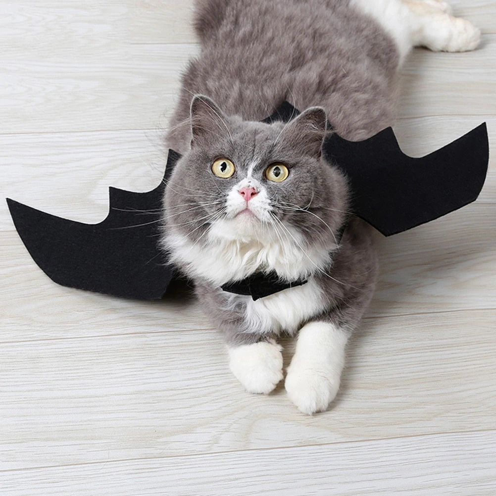 

Funny Pet Costume Bat Wings Design Halloween Dress Up Dog Outfit Puppy Apparel Size for Parties Birthdays Photo Shoots