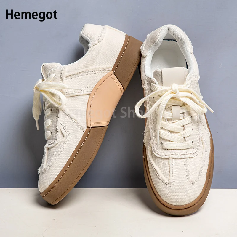 

Platform Canvas Shoes for Men New Spring Summer Comfortable Walking Footwear Low Top Sneakers Casual Men Outdoor Shoes