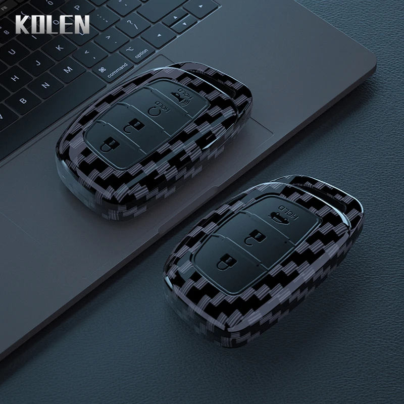 ABS Carbon Fiber Car Key Case Cover For Hyundai Tucson Santa Fe Rena Sonata Elantra Creta Ix35 Ix45 I10 I30 I40 Accessories Bag