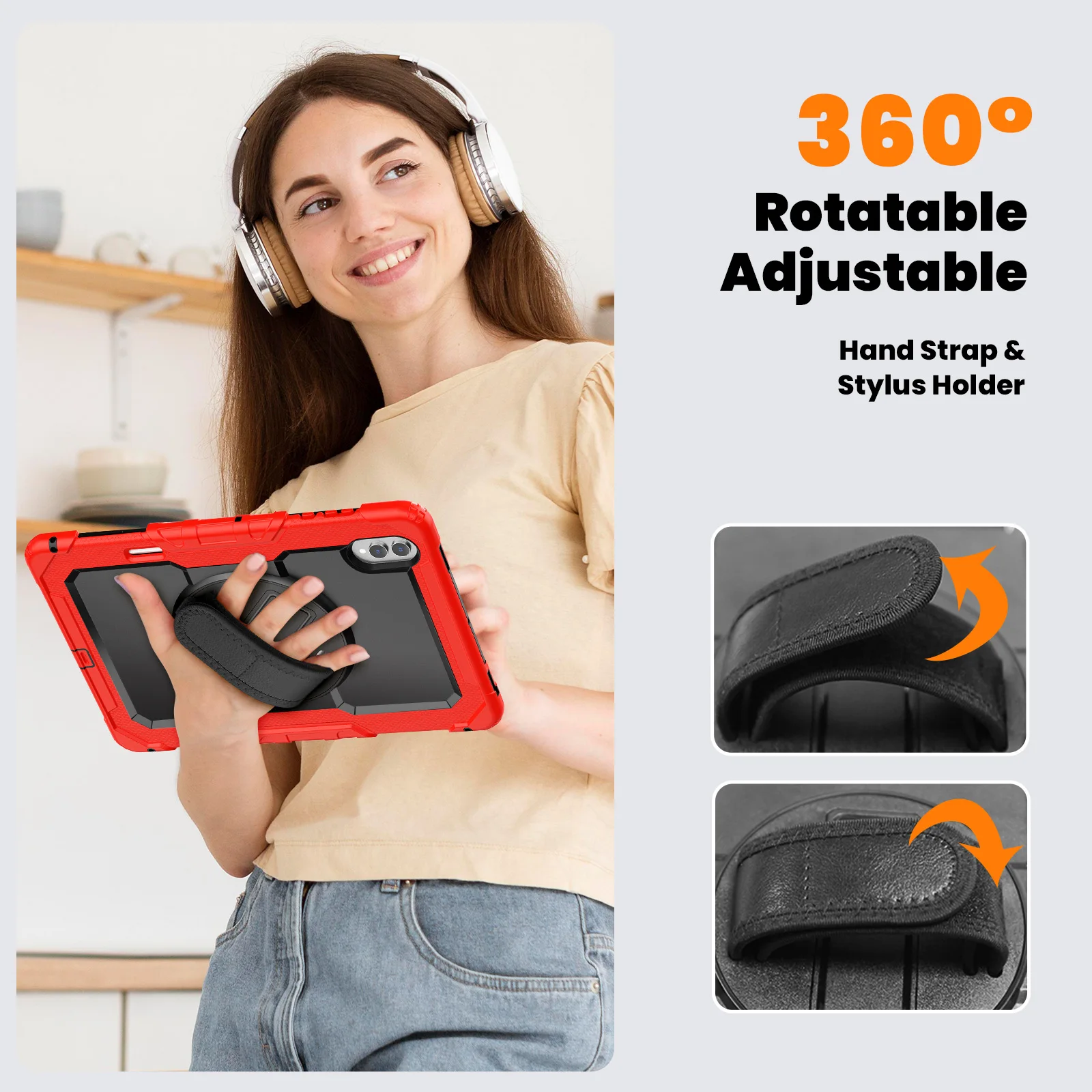 

Универсальный чехол-подставка для Samsung Tab S11 Ultra 2025 14,6 дюймов SM-X930 X930N X936B X936N, вращающийся на 360° чехол с защитной пленкой для экрана