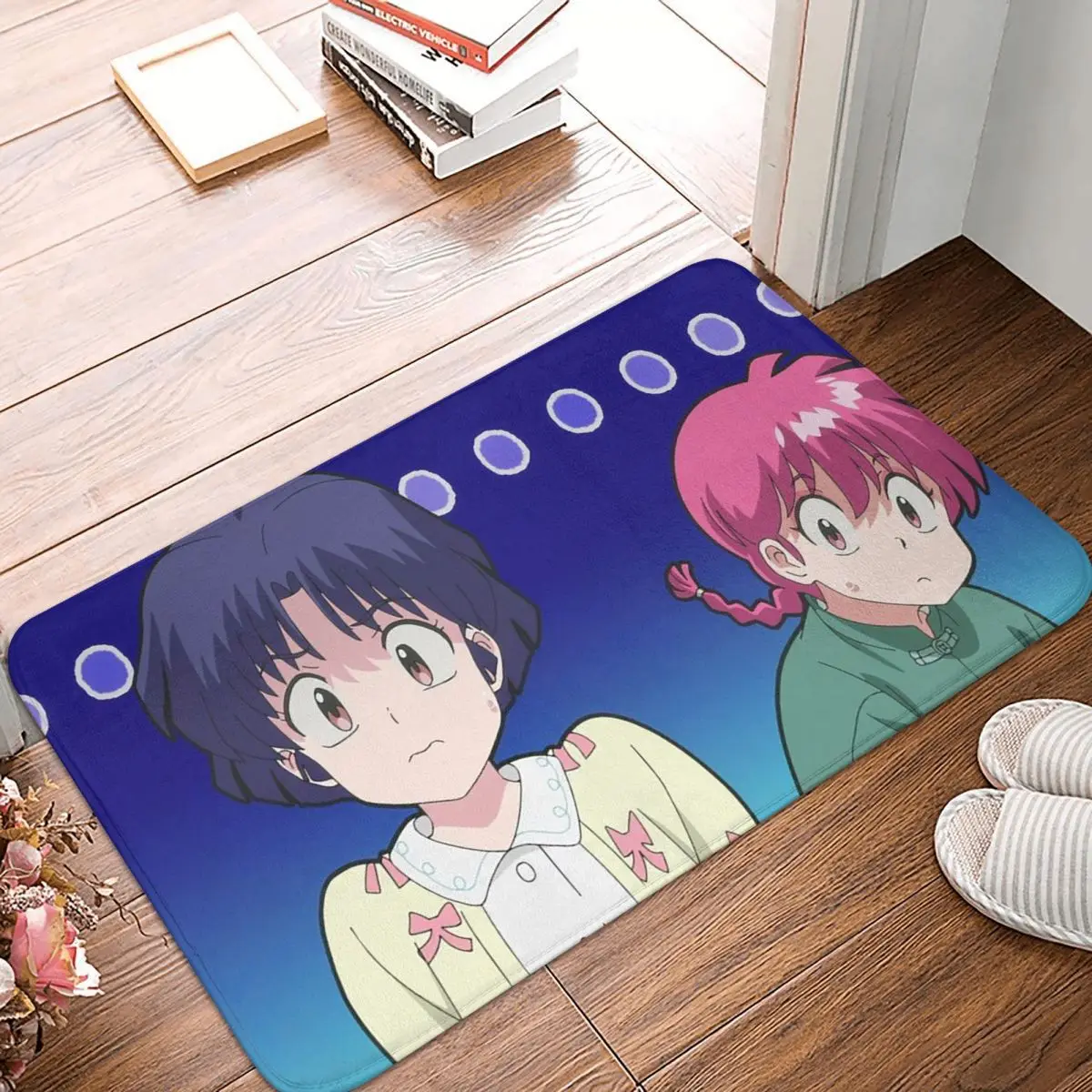 Ranma 1/2 Saotome Pig Girls P Chan Doormat Kitchen Entrance Home Floor Mat Non-slip Carpet Rug for Bedroom Footpad Mats
