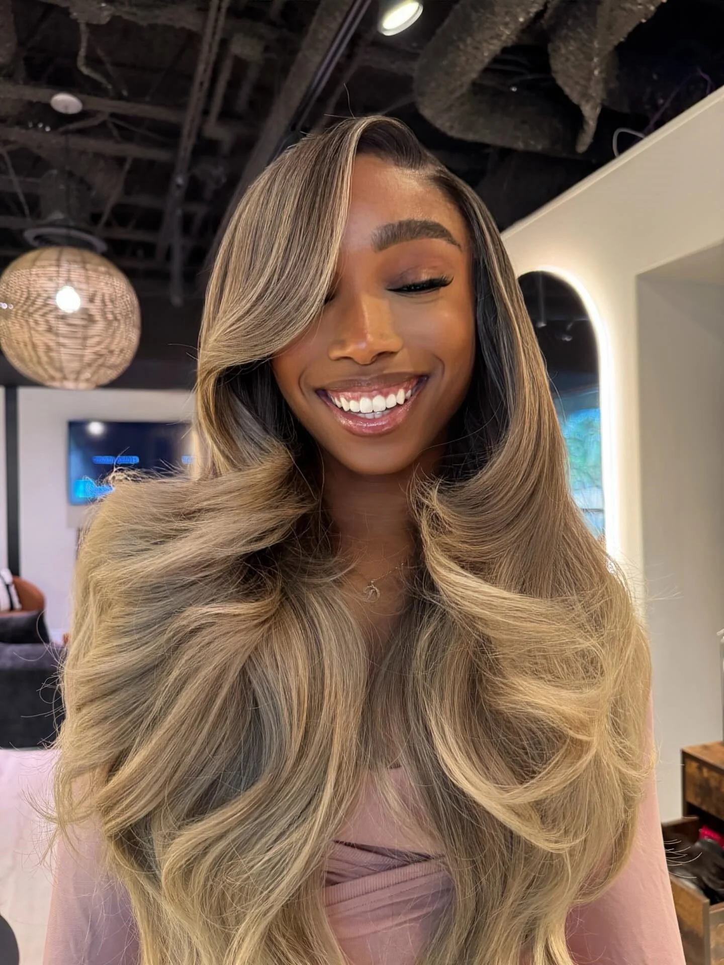brown-blonde-ombre-synthetic-wig-with-body-wave-13x4-lace-frontal-for-black-women-highlighted-hair-wig-on-clearance-sale