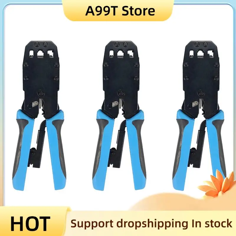 

A99T 3X RJ45 Network Crimper 10P 8P 6P 4P Crimping Tools Stripper For RJ45 RJ11 RJ12 RJ50 Connector Ethernet Cable