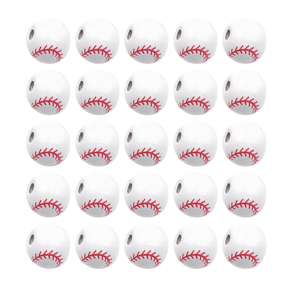 

Mini Baseballs for Crafting Wooden Loose Beads Sports DIY Jewelry Accessories Charms
