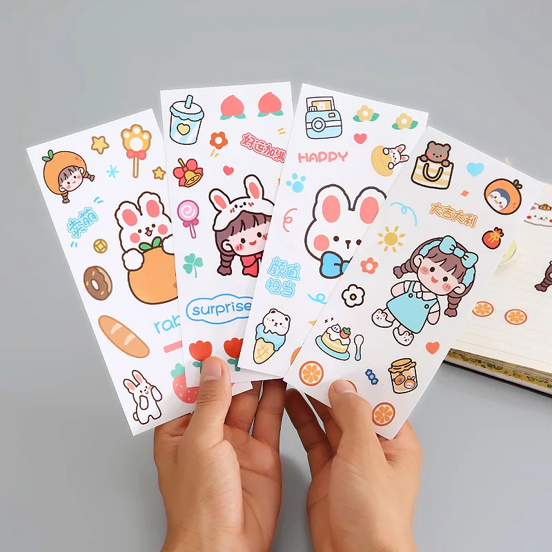 Authentic Rabbit Stickers - Cartoon PVC Waterproof Glass Cup Stickers for, Cute and Girly Water Bottle Decals