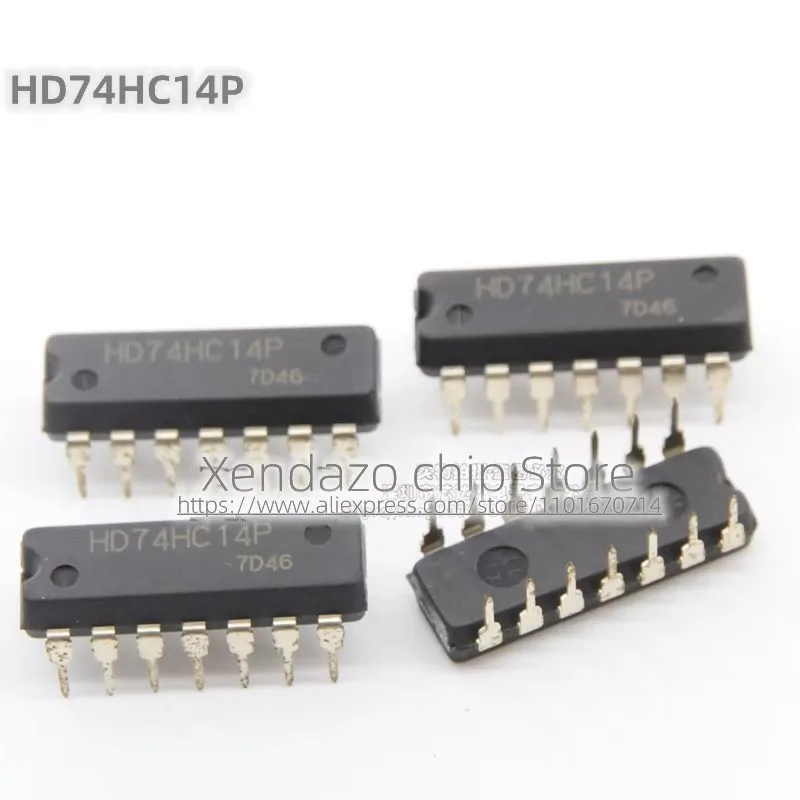 5pcs/lot HD74HC14P HD74HC14 74HC14 DIP-14 package High speed CMOS Logic chip