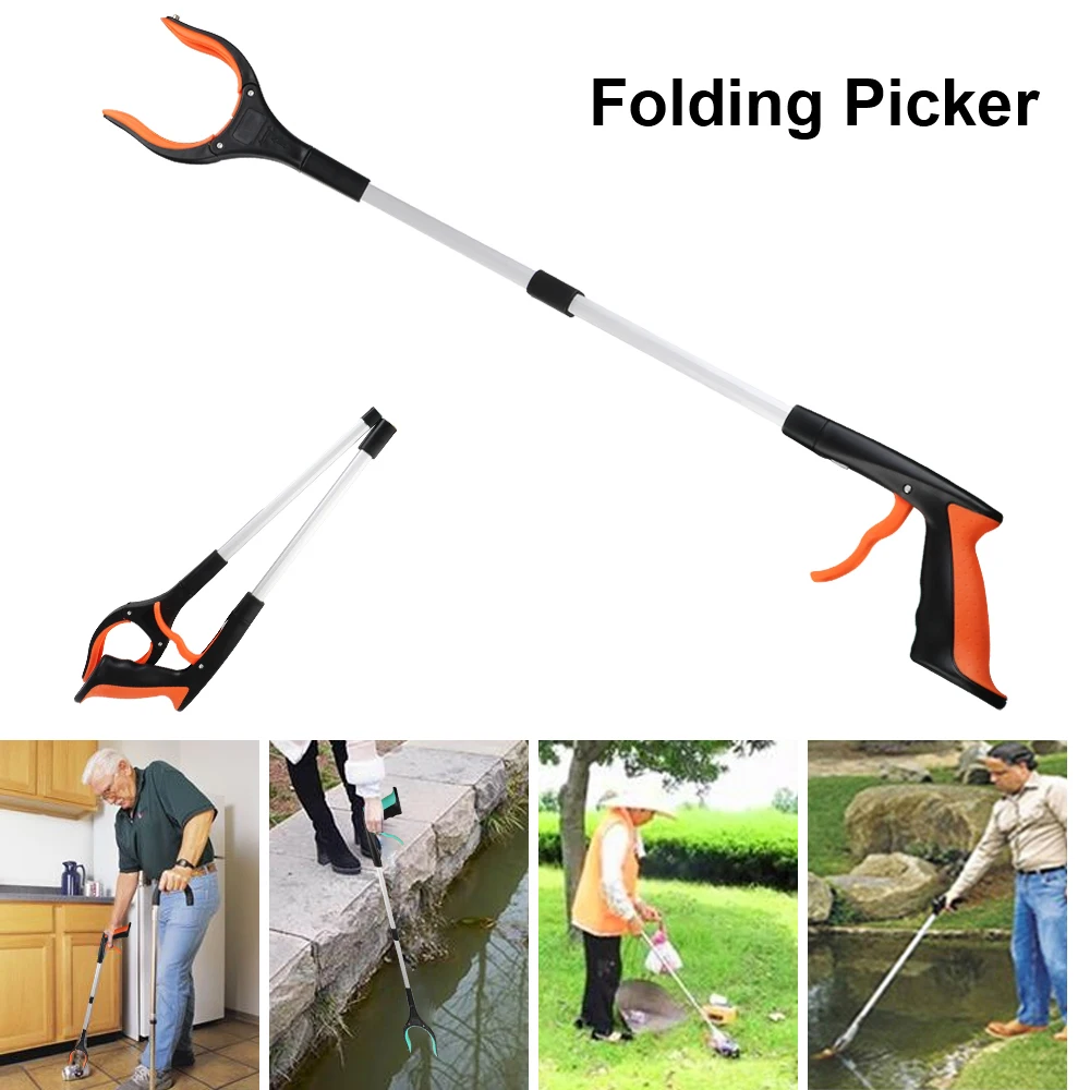 Litter Reachers Pickers Portable Hand Tools Foldable Gripper Extender Multifunctional Pick Up Tools Collapsible Garbage Grabber