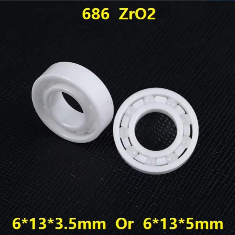 

5pcs/10pcs 686 ZrO2 full Ceramic bearing 6x13x3.5 6x13x5 mm Zirconia ceramic deep groove ball bearing 6*13*3.5 6*13*5