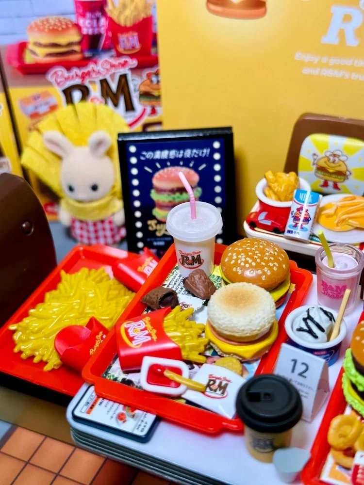 本物の在庫あり リーメント チョコレートワールド ハンバーガーモデル デザートルーム ミニチュアシーン ブラインドボックス デコレーション 女の子の誕生日プレゼント