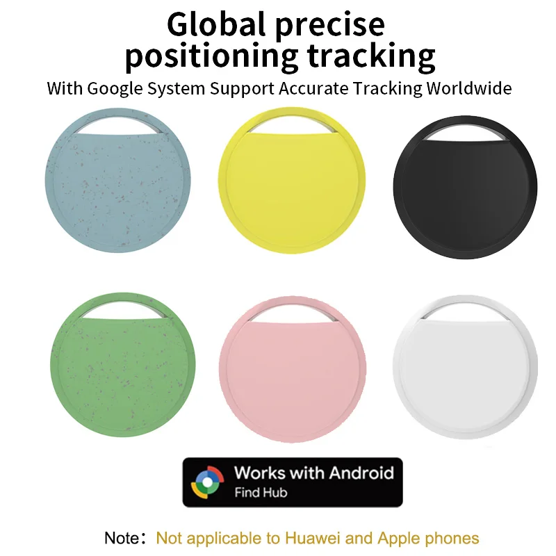 Android Tracker Tag Bluetooth Item Finder Work with Google Find Hub App Anti-Loss Device for Keys, Wallets Replaceable Battery