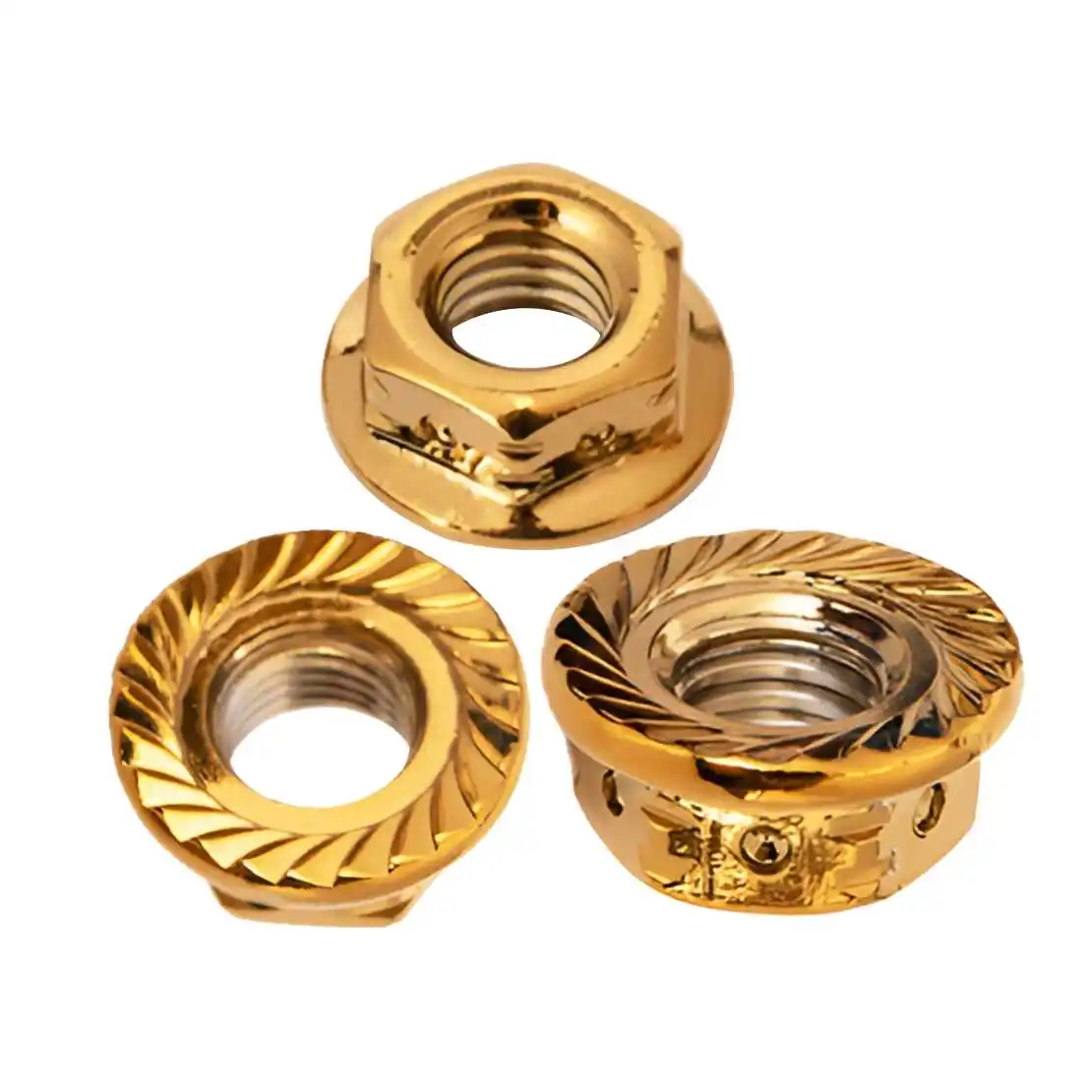 

6Pcs Flange M10 Hex Nut Bolt Screw Stainless Steel for Motorcycle Bicycle