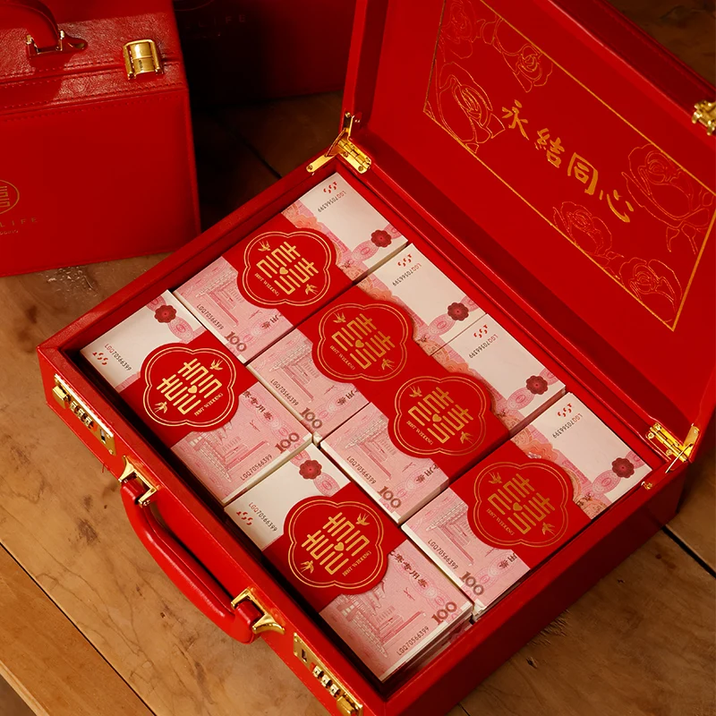 

Подходит для бестренной подарочной копилки на свадьбу, 100 000 200 000 юаней, подарочная коробка для наличных, pro зарубежные подарочные коробки, принадлежности для помолвки Daqu